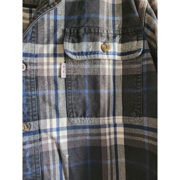 Carhartt Men's Original Fit Long Sleeve Plaid Work Flannel-XL - Picture 8 of 9